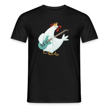Rock hen - Men's T-Shirt - black - Front - AI Model Male 178 light (178cm)