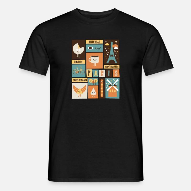 Paris - Männer T-Shirt - Schwarz