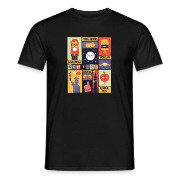 New York - Männer T-Shirt - Schwarz - Vorne - AI Model Male 178 light (178cm)