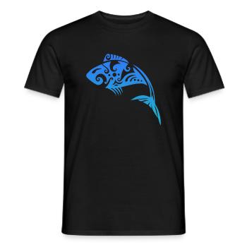 Maori Fisch Tribal Tattoo - Geschenkidee - Männer T-Shirt - Schwarz - Vorne - AI Model Male 178 light (178cm)