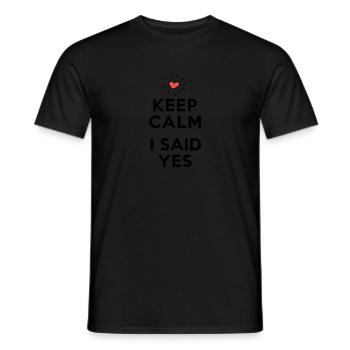 I SAID YES - Männer T-Shirt - Schwarz - Vorne - AI Model Male 178 light (178cm)