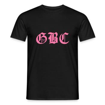 GBC Pink Schriftzug - Männer T-Shirt - Schwarz - Vorne - AI Model Male 178 light (178cm)