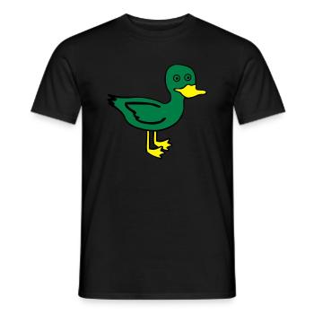 Cartoon Ente - Männer T-Shirt - Schwarz - Vorne - AI Model Male 178 light (178cm)