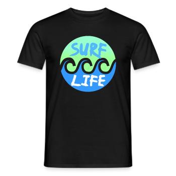 Surfer - T-shirt homme - noir - Devant - AI Model Male 178 light (178cm)