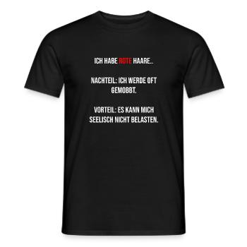 Ich Habe Rote Haare.. - Männer T-Shirt - Schwarz - Vorne - AI Model Male 178 light (178cm)