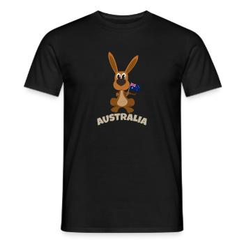 Drapeau de kangourou d'Australie L'idée de cadeau de l'Australie - T-shirt homme - noir - Devant - AI Model Male 178 light (178cm)