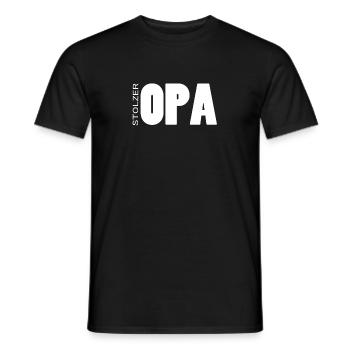 Stolzer OPA - Männer T-Shirt - Schwarz - Vorne - AI Model Male 178 light (178cm)