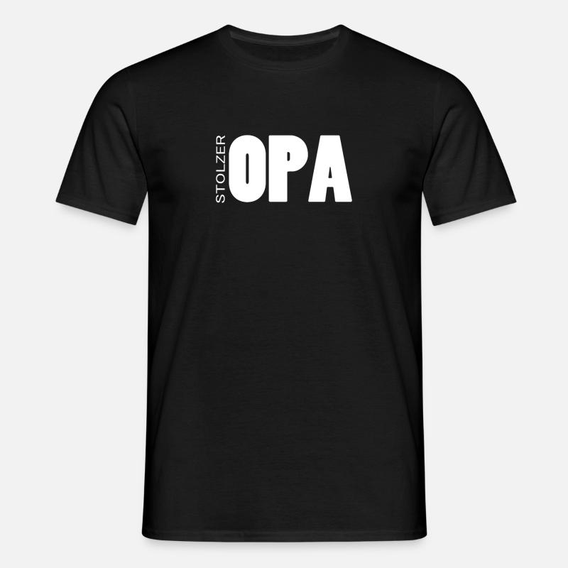 Stolzer OPA - Männer T-Shirt - Schwarz