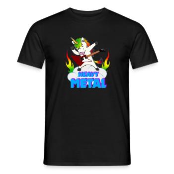 Heavy Music Unicorn Music Gift - T-shirt homme - noir - Devant - AI Model Male 178 light (178cm)