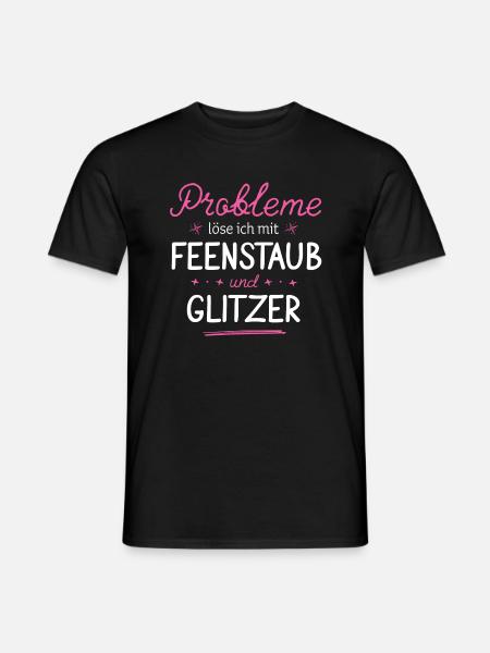 Feenstaub und Glitzer - Männer T-Shirt - Schwarz