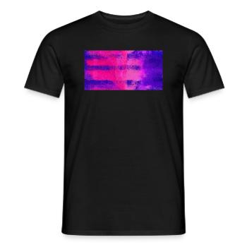 couleur cornée peint en rose / violet - T-shirt homme - noir - Devant - AI Model Male 178 light (178cm)