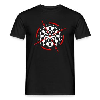 Joueur de fléchettes - T-shirt homme - noir - Devant - AI Model Male 178 light (178cm)