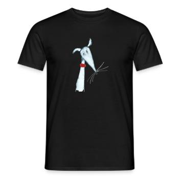 Lévrier bleu - T-shirt homme - noir - Devant - AI Model Male 178 light (178cm)