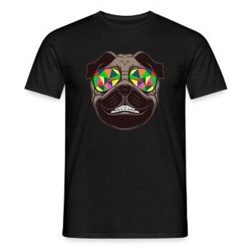 Chien fun - T-shirt homme - noir - Devant - AI Model Male 178 light (178cm)