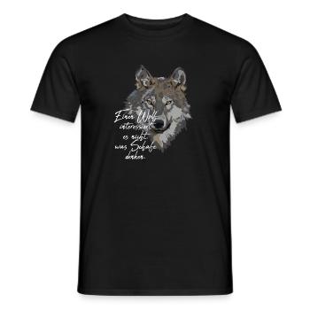 Le loup - T-shirt homme - noir - Devant - AI Model Male 178 light (178cm)
