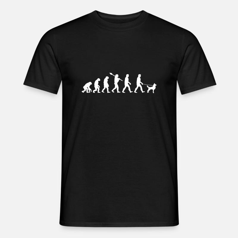 Evolution Hund Hündchen Geschenk - Männer T-Shirt - Schwarz