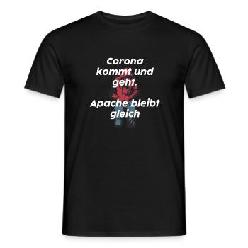 Apache - Männer T-Shirt - Schwarz - Vorne - AI Model Male 178 light (178cm)