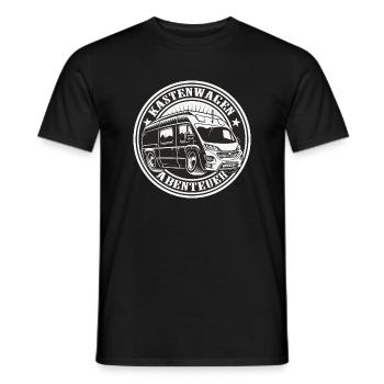 Kawa Kastenwagen Badge - Männer T-Shirt - Schwarz - Vorne - AI Model Male 178 light (178cm)