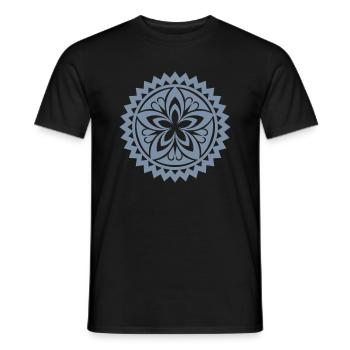 mandala - Männer T-Shirt - Schwarz - Vorne - AI Model Male 178 light (178cm)