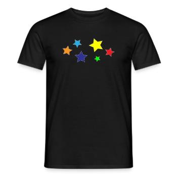 Stars - Men's T-Shirt - black - Front - AI Model Male 178 light (178cm)