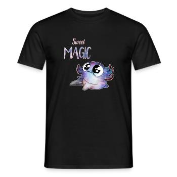 sweet magic axolotl - T-shirt homme - noir - Devant - AI Model Male 178 light (178cm)