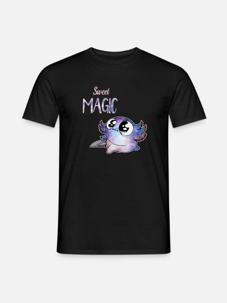 sweet magic axolotl - T-shirt homme - noir