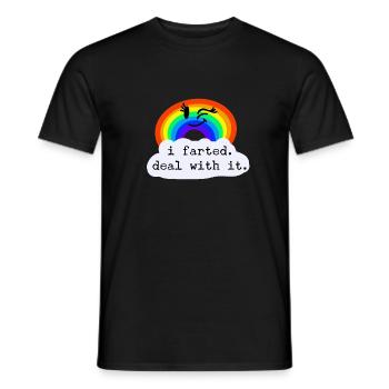 J’ai péré. Traitez-le. / Fumisties - T-shirt homme - noir - Devant - AI Model Male 178 light (178cm)