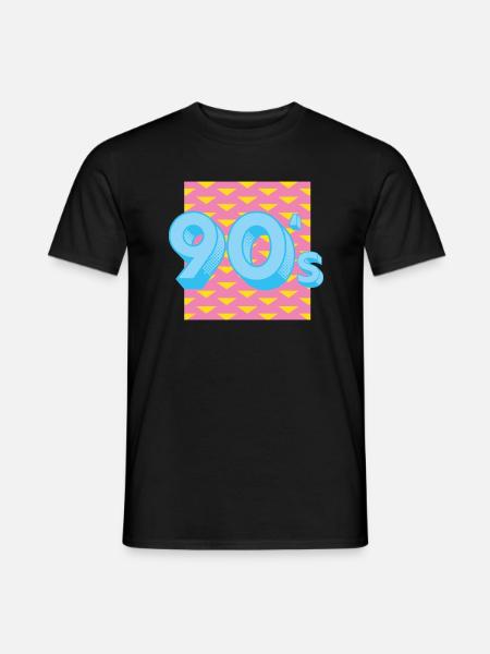 90s Kids 90er Kinder Oldschool - Männer T-Shirt - Schwarz