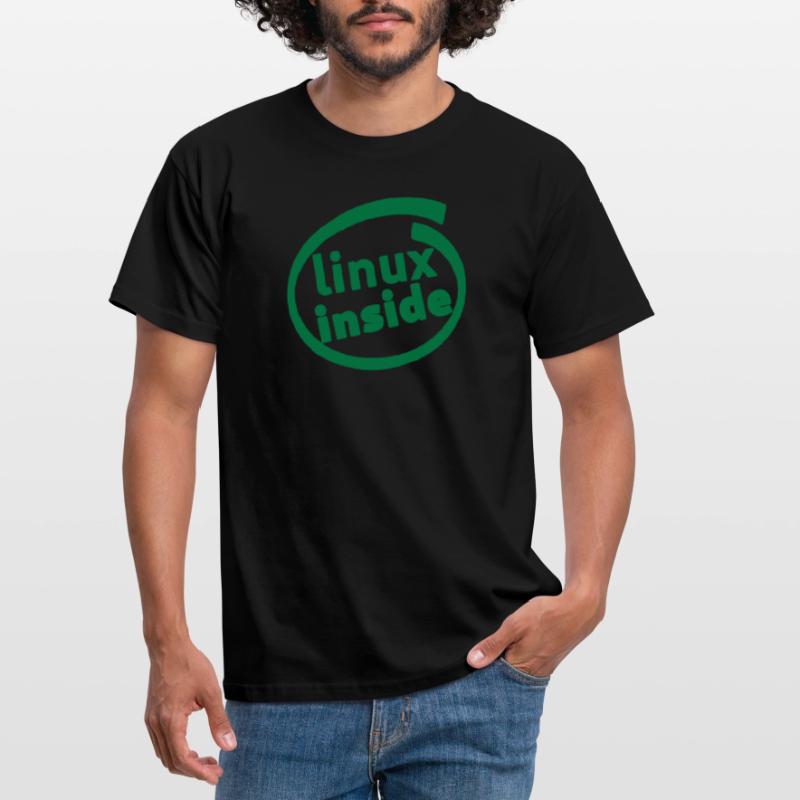 LINUX INSIDE TUX PROGRAMMIERER LOGO NERD GESCHENK Männer T-Shirt