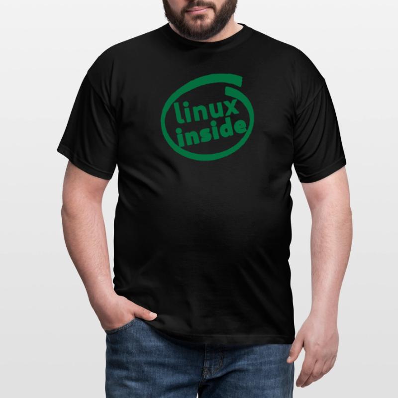 LINUX INSIDE TUX PROGRAMMIERER LOGO NERD GESCHENK Männer T-Shirt