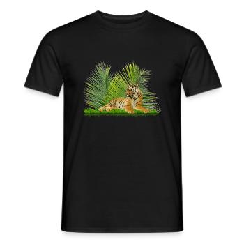 tigre - T-shirt homme - noir - Devant - AI Model Male 178 light (178cm)
