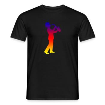 Musik Saxophon Guy Jazz Retro Vintage-Geschenkidee - Männer T-Shirt - Schwarz - Vorne - AI Model Male 178 light (178cm)