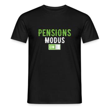 PENSIONS MODUS EIN! - Männer T-Shirt - Schwarz - Vorne - AI Model Male 178 light (178cm)