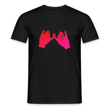 Pinky Swear Pinky Promise Idée cadeau couple - T-shirt homme - noir - Devant - AI Model Male 178 light (178cm)