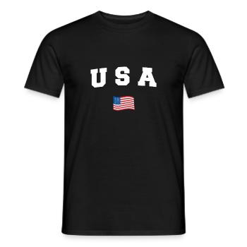 Vereinigte Staaten von Amerika - Männer T-Shirt - Schwarz - Vorne - AI Model Male 178 light (178cm)