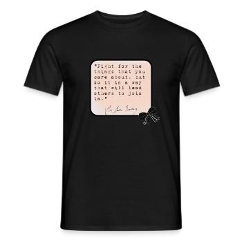 RBG Ruth Bader Ginsburg - quote - Men's T-Shirt - black - Front - AI Model Male 178 light (178cm)