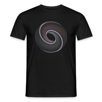 Sacred geometry spiral - Men's T-Shirt - black - Front - AI Model Male 178 light (178cm)