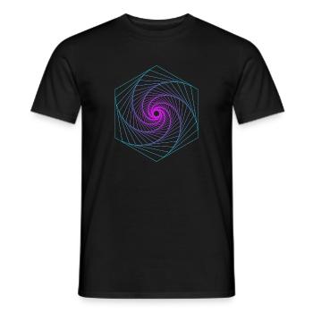 Sacred Geometry Spiralle - Men's T-Shirt - black - Front - AI Model Male 178 light (178cm)
