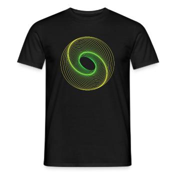 Sacred Geometry Spiralle - Men's T-Shirt - black - Front - AI Model Male 178 light (178cm)