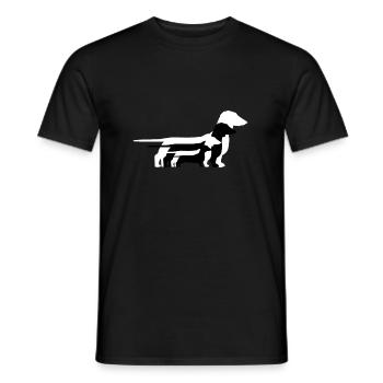 Teckel - T-shirt homme - noir - Devant - AI Model Male 178 light (178cm)