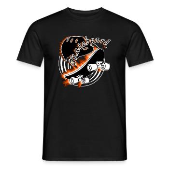 skateboard - Men's T-Shirt - black - Front - AI Model Male 178 light (178cm)