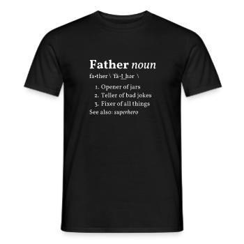 Définition du père - T-shirt homme - noir - Devant - AI Model Male 178 light (178cm)