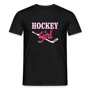 Hockey Girl Ice Hockey Ice Hockey Player Sports - Men's T-Shirt - black - Front - AI Model Male 178 light (178cm)