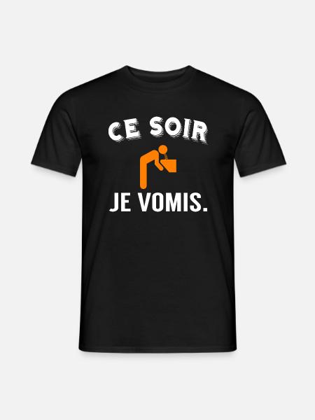 ce soir je vomis - T-shirt homme - noir