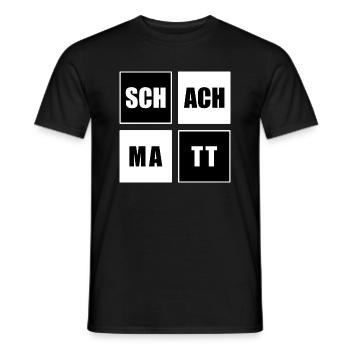 Schach Matt Schachbrett Schachfigur Chess Geschenk - Männer T-Shirt - Schwarz - Vorne - AI Model Male 178 light (178cm)