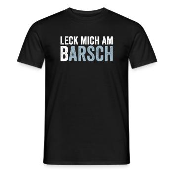 Leck mich am Barsch Lustiger Angler Spruch - Männer T-Shirt - Schwarz - Vorne - AI Model Male 178 light (178cm)