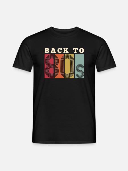 Vintage retro Back to the 80s - Men's T-Shirt - black