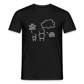Linux servers Programmation cadeau d’information - T-shirt homme - noir - Devant - AI Model Male 178 light (178cm)