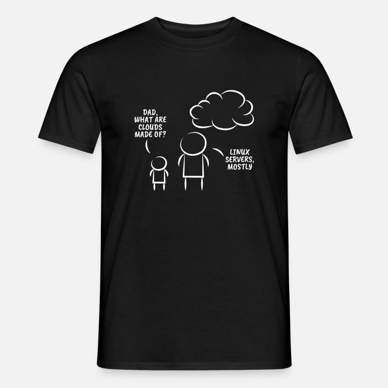 Linux servers Programming Informatic Geschenk - Männer T-Shirt - Schwarz