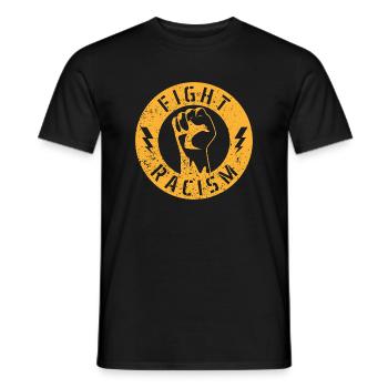 Fight racism gift tolerance human rights - Men's T-Shirt - black - Front - AI Model Male 178 light (178cm)